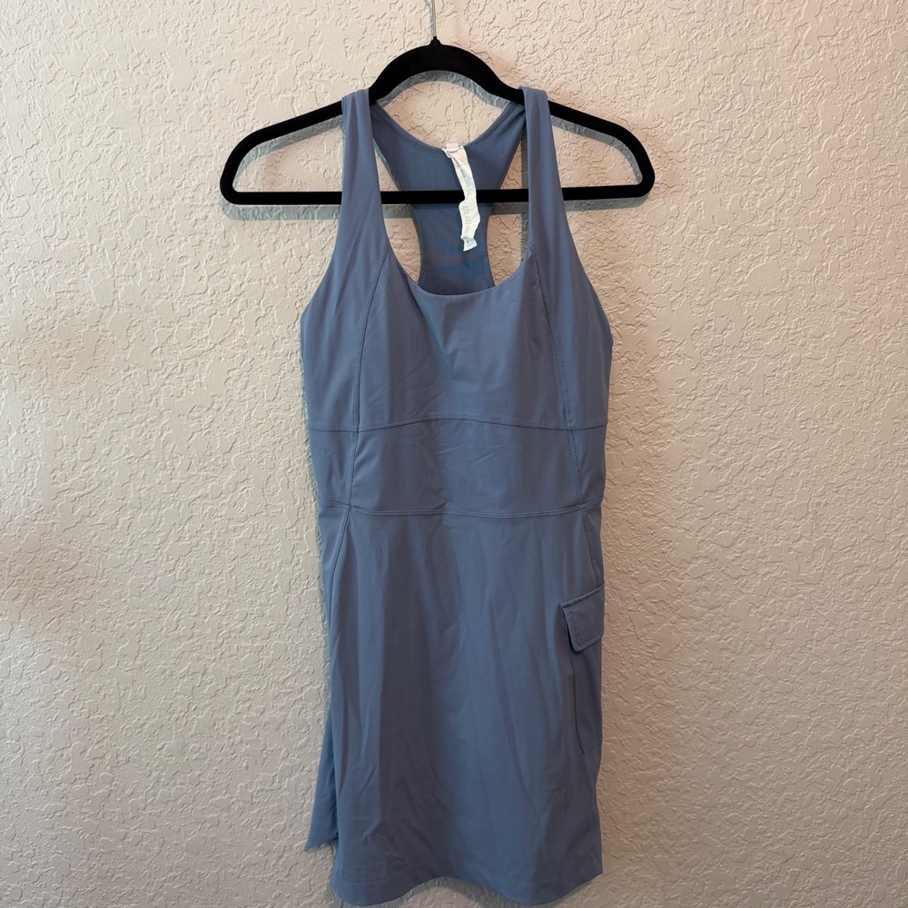 Fabletics One-Piece Active Dress Medium Blue Racerback Cargo Pocket DS2458611 - Picture 3 of 8